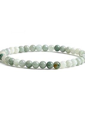 Agate Beaded Bracelet Unisex Gemstone Stretch Stainless Steel Healing Crystal